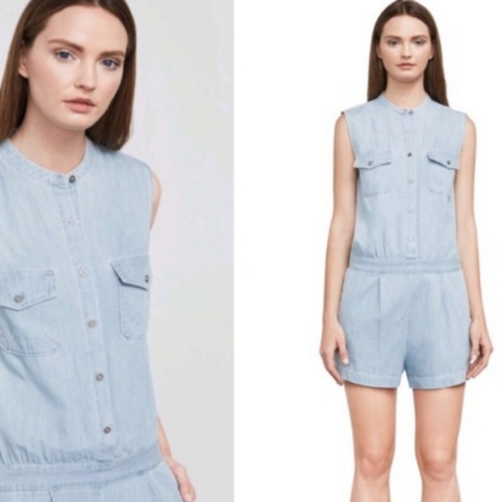 🌟HP🌟BCBGMAXAZRIA Denim Romper - Picture 3 of 3